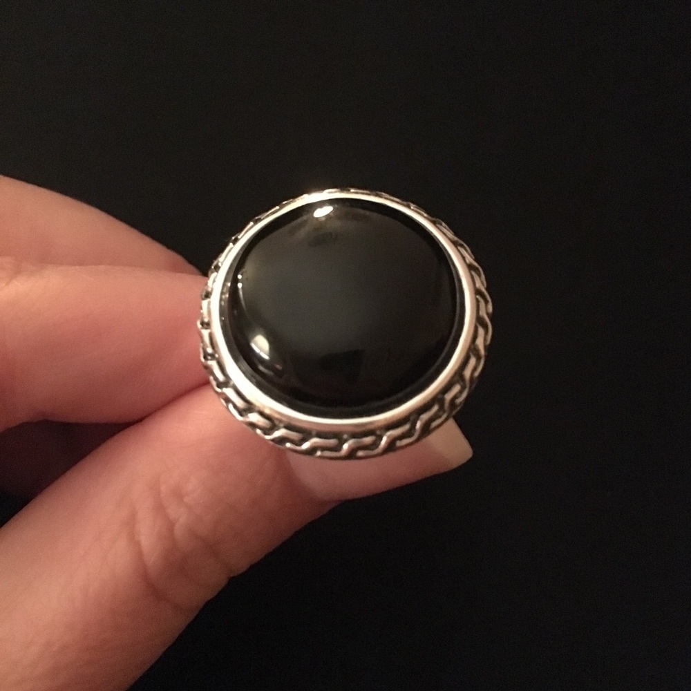 Sterling Silver Black Onyx Ring - Picture 2 of 5
